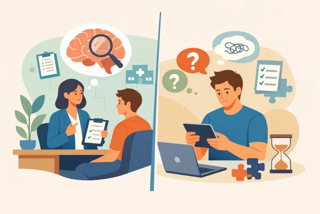 ADHD Evaluation Versus Self Test: What Helps?